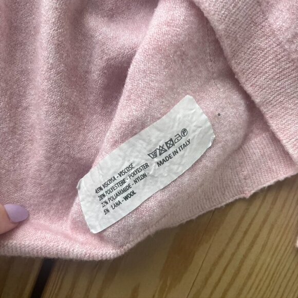 ** Brand Bazaar pink vneck high lo Sweater soft oversized - Picture 8 of 9